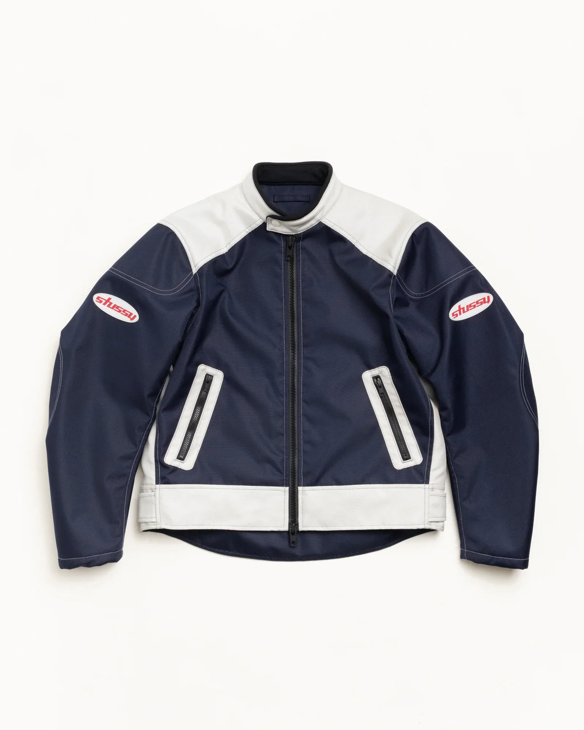 STUSSY MOTO JACKET NAVY