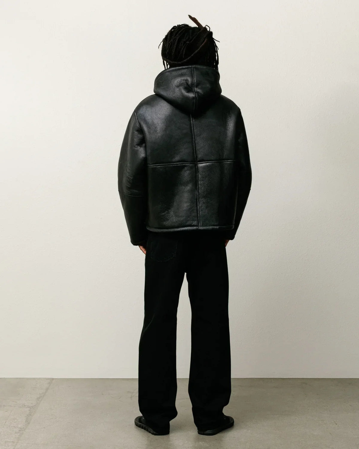 STUSSY SHEARLING HOODED JACKET