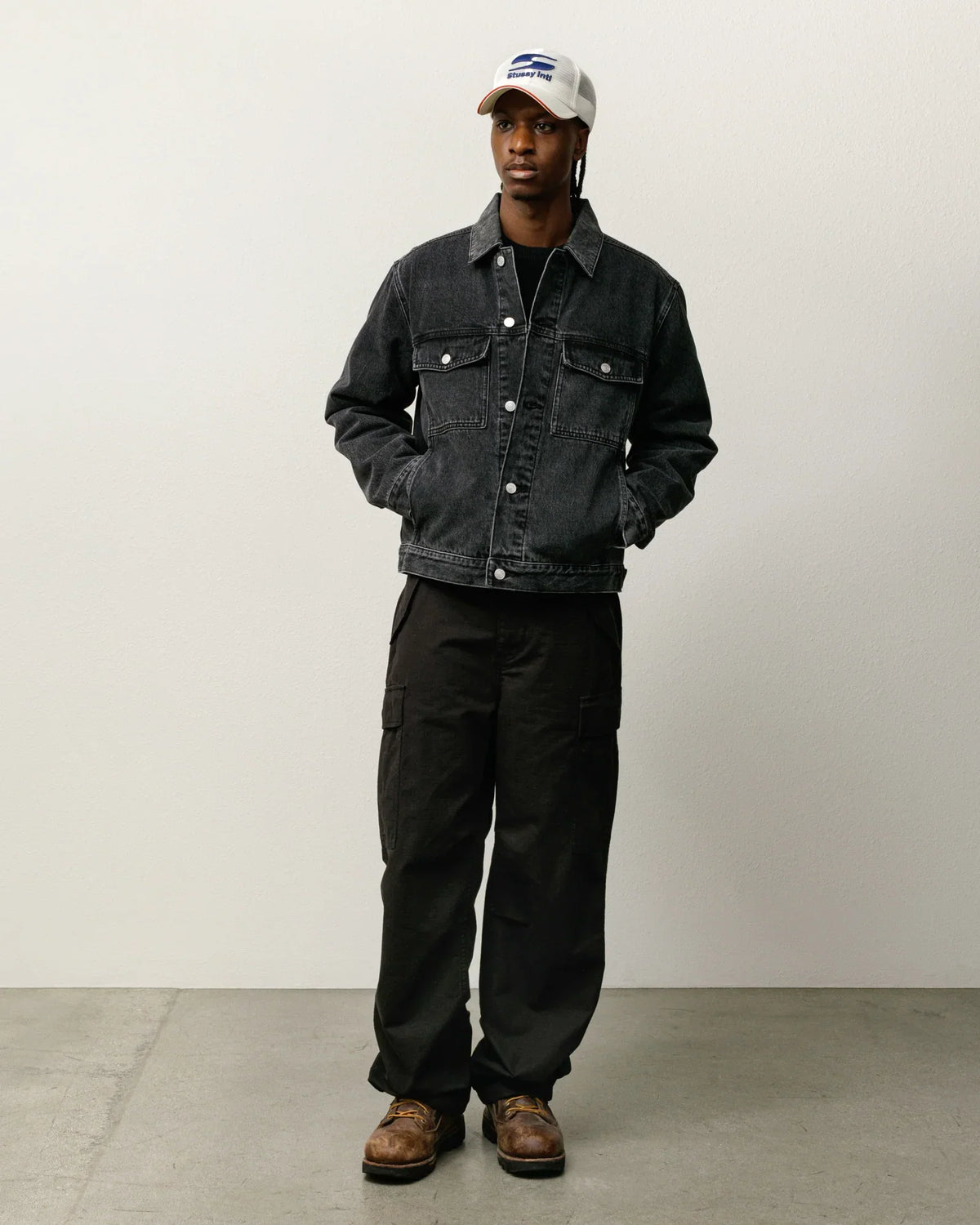 STUSSY LINED DENIM TRUCKER JACKET