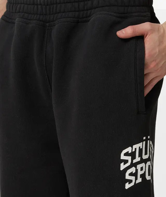 FLEECE SPORT SWEATPANTS - BLACK