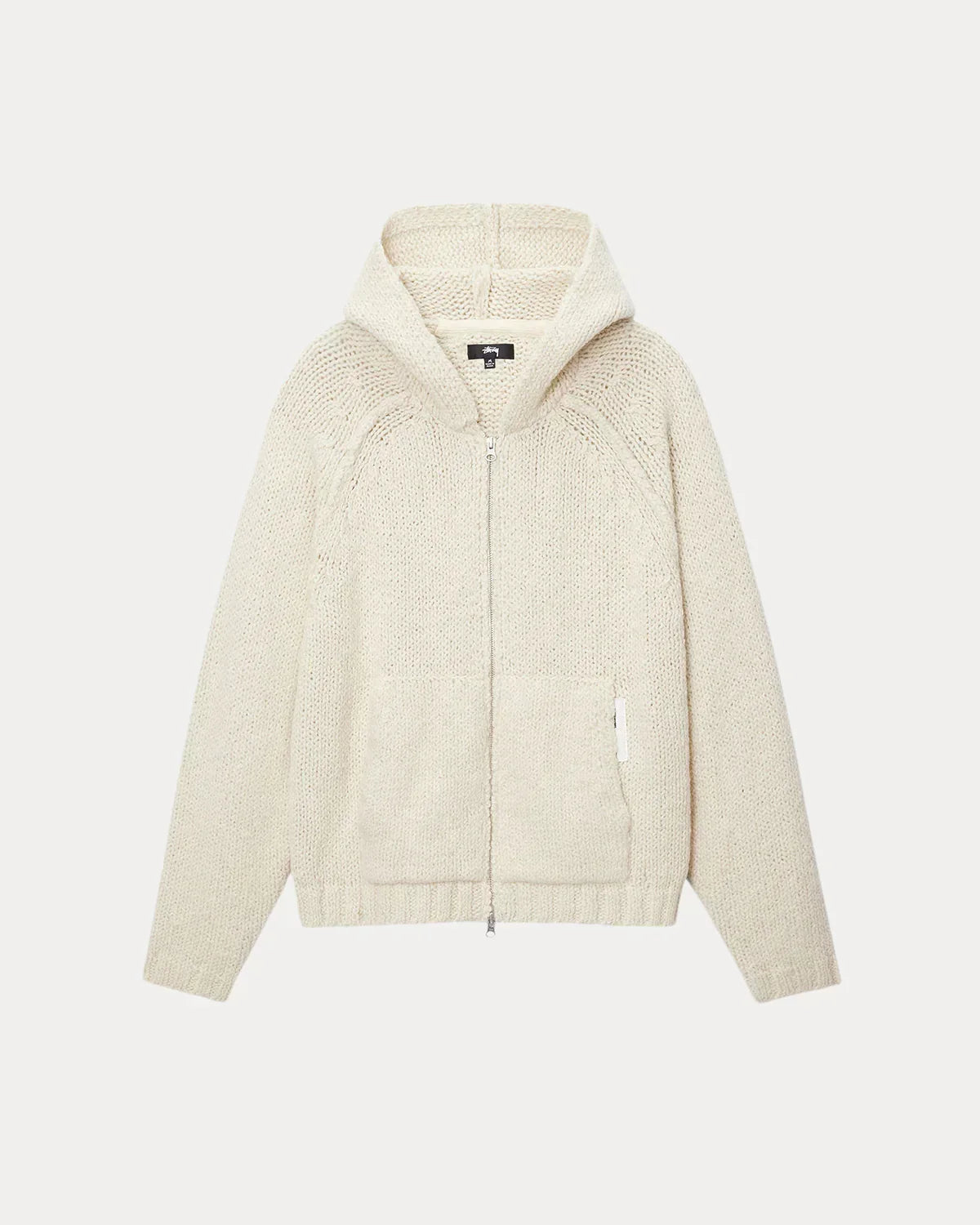 STUSSY CHUNKY KNIT ZIP HOODIE