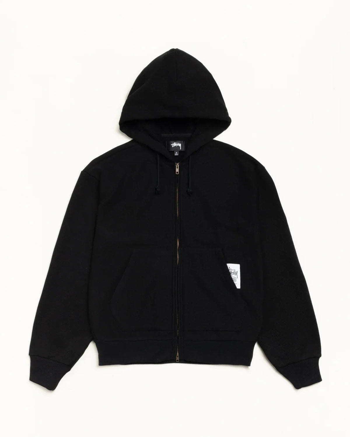 STUSSY PATCH ZIP KNIT HOODIE