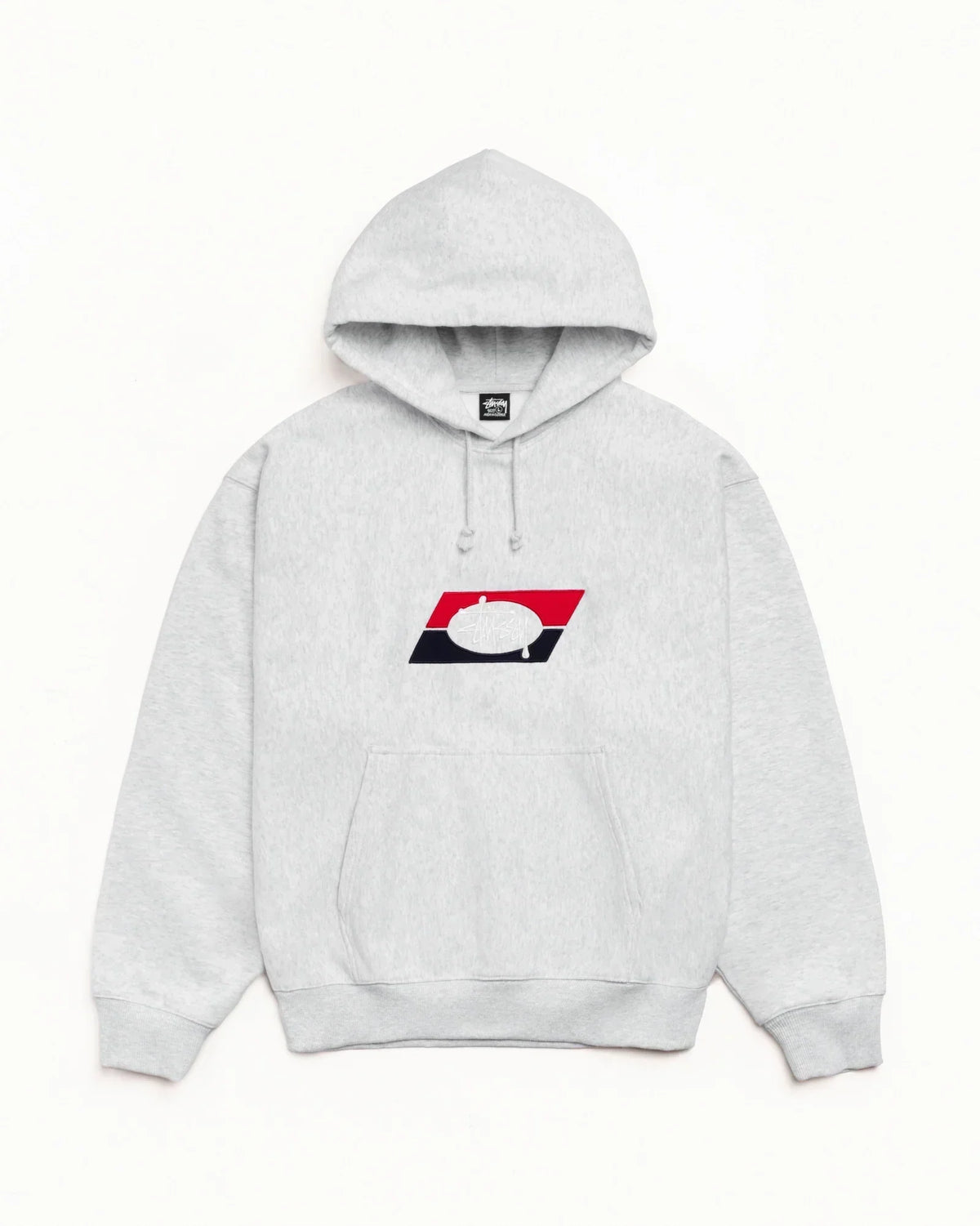 STUSSY DOUBLE STRIPE EMBROIDERED HOODIE