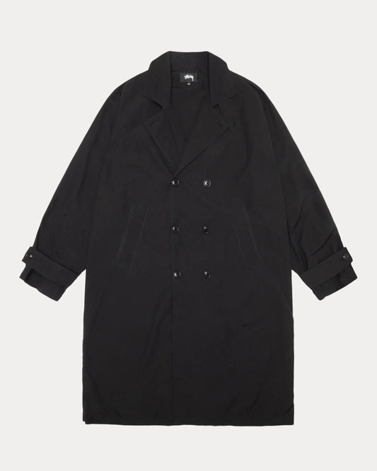 STUSSY LIGHTWEIGHT SURFMAN TRENCH BLACK