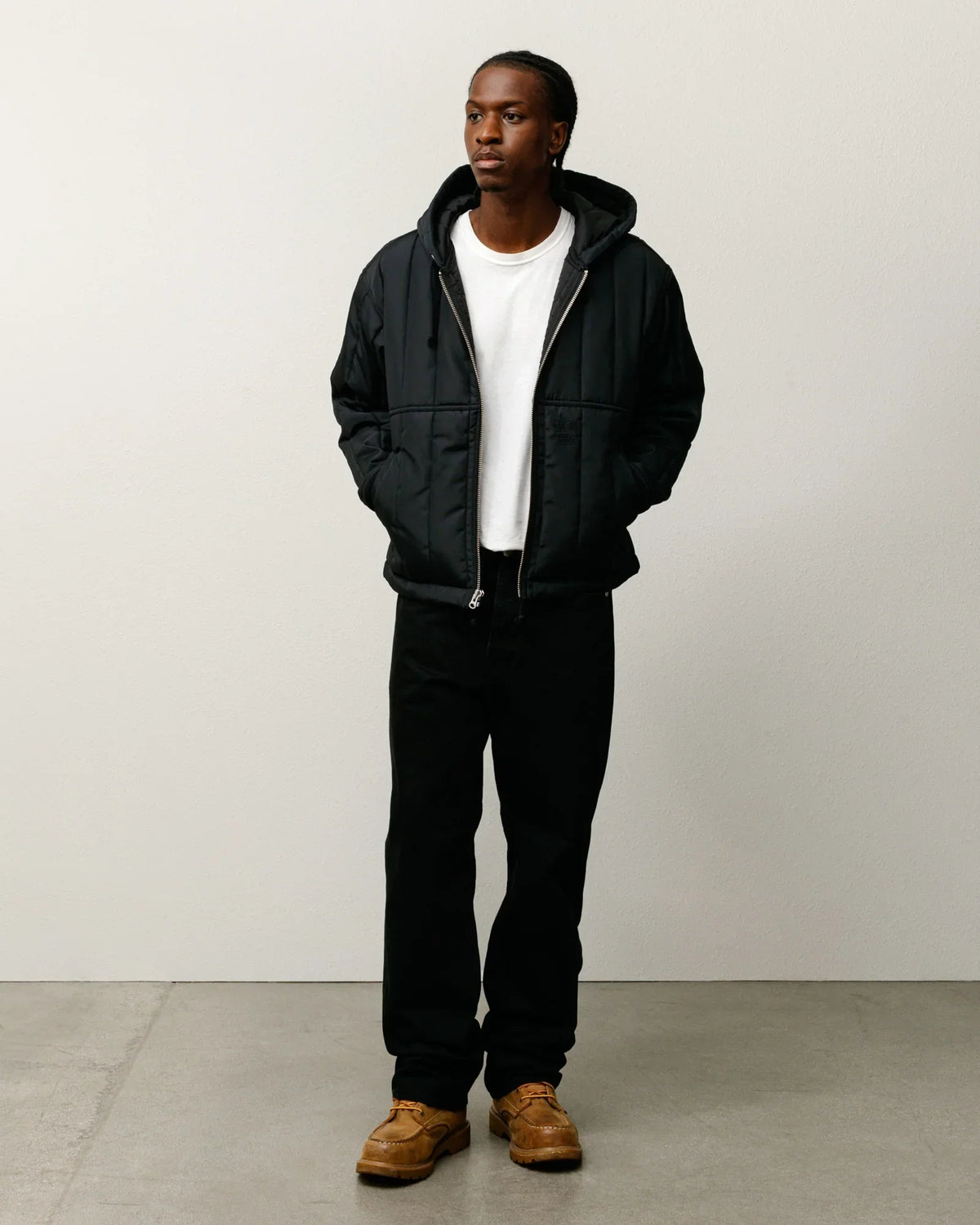 STUSSY QUILTED NYLON WORK JACKET