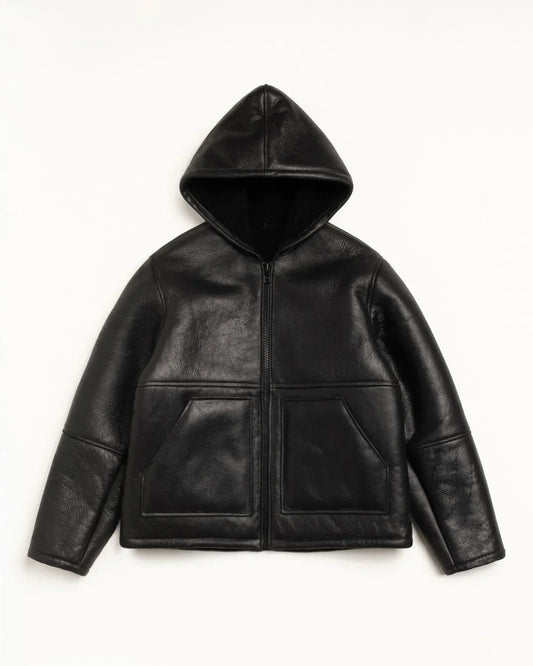 STUSSY SHEARLING HOODED JACKET