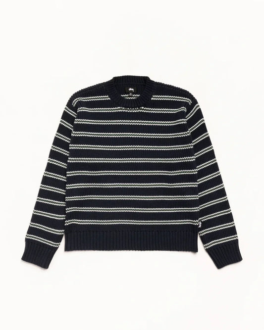 STUSSY CHUNKY COTTON STRIPE SWEATER