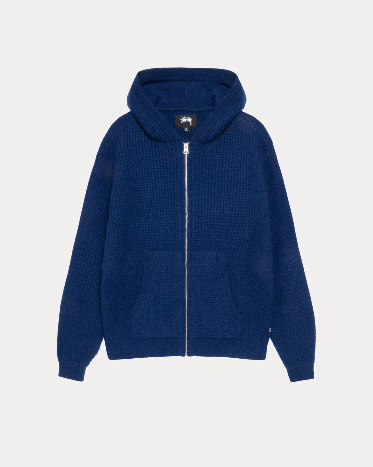 STUSSY WAFFLE CASHMERE ZIP HOODIE