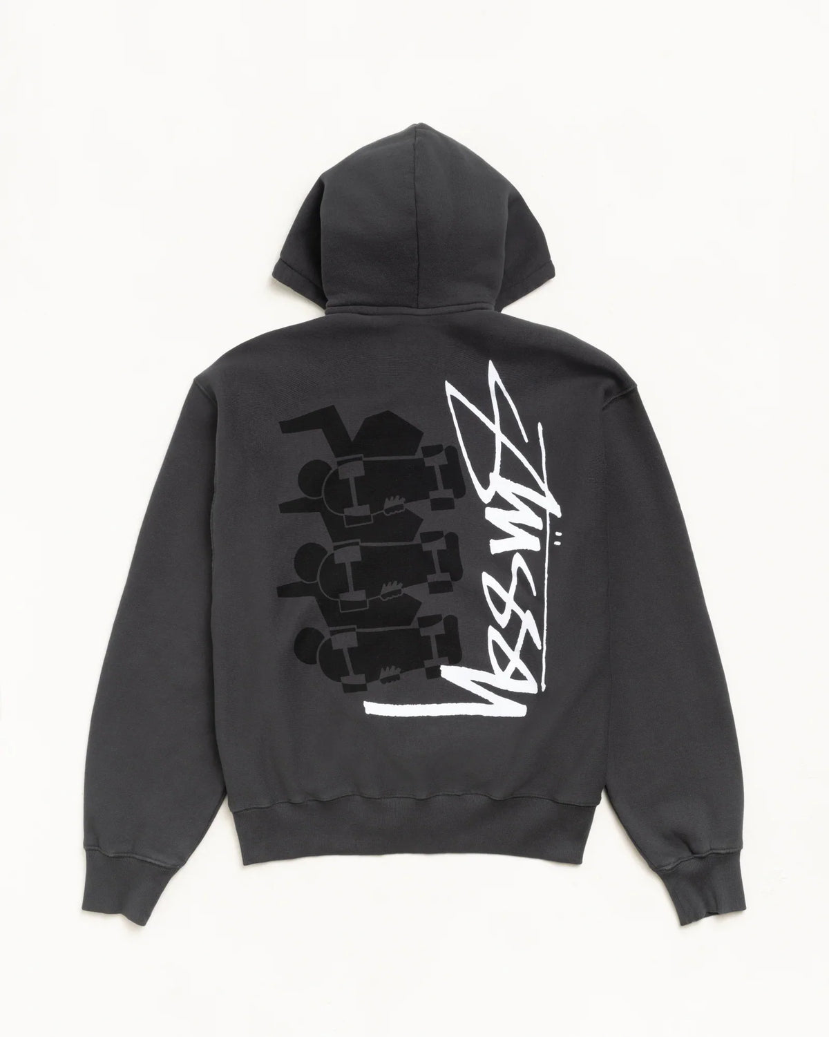 STUSSY SKATE STACK ZIP HOODIE PIGMENT DYED