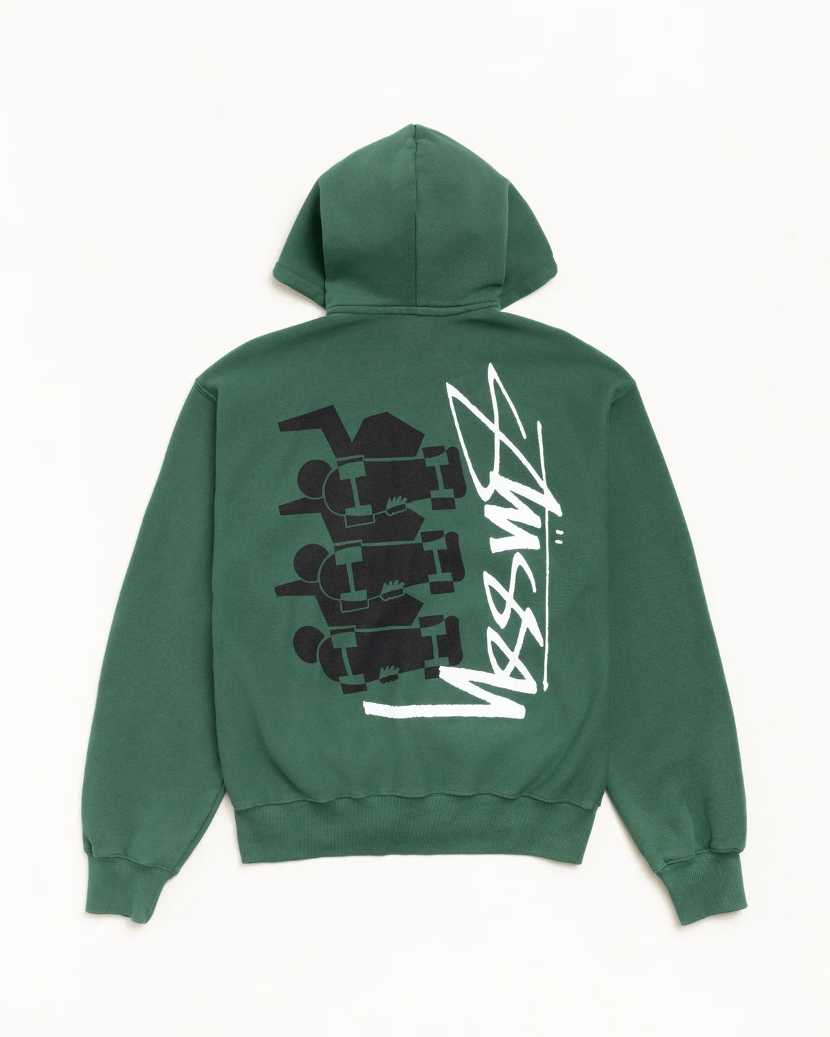 STUSSY SKATE STACK ZIP HOODIE PIGMENT DYED